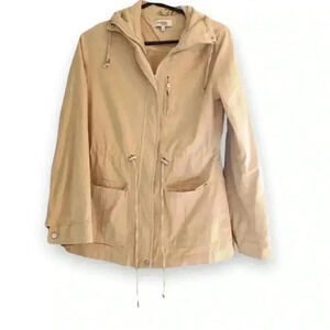 Charlotte Russe Tan Zip-Up Utility Jacket